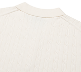 nade Cable Collar Button Standard Knit