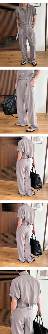 [SET UP가능] Summer belt slacks(4color)