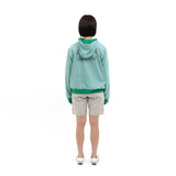MULTI SKULL STRIPE HOOD ZIP UP (GREEN)