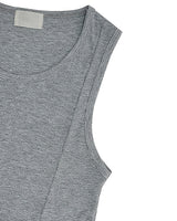 Cutting Line Ribbed Sleeveless Top