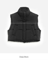 Crop padded vest