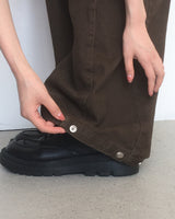 プッティングサイドピンタックワイドコットンパンツ