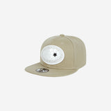 Lace Button Snapback / Beige