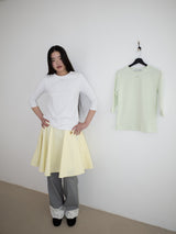 COTTON FLARE SKIRT (LEMON)
