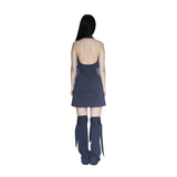 Layered heart halter dress 003
