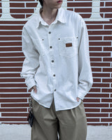 Drain Patch Work Shirt Jacket