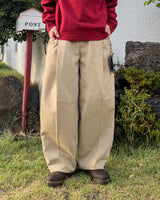 Marel One-tuck Wide Cotton Pants