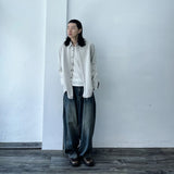 Raw-Hem Drop-Shoulder Shirt