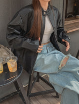 トランプレザーバイカージャケット