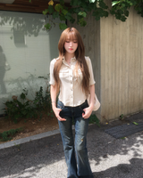 Lowrise chic boots cut pants