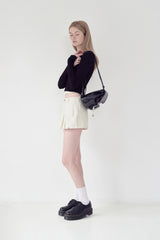 KIRSH PLAIN V NECK SLIM CARDIGAN [BLACK]