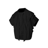 RELABEL Time Element (Dynamic Parallax) Loop Cut Split Short Wide Removable Large Hood Short Sleeve
