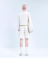 85-VIVAJ049 Line Beads Crop Tweed Jacket White