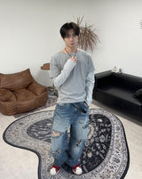 ハスボーダーレイヤードTシャツ