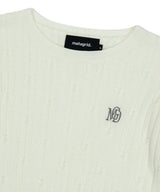 CABLE HALF SLEEVE KNIT