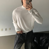 LMN Course Fleece-Lined Warmer Half Turtleneck Long-Sleeved T-Shirt (2 colors)