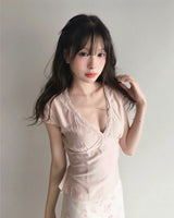 mido peach pink lace bl