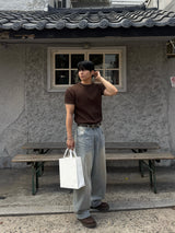 Fitz stripe denim pants