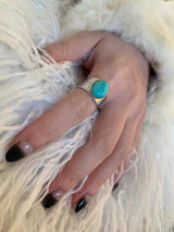 Turkey stone silver ring