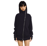 リボンクロスジップアップ [BLACK]
