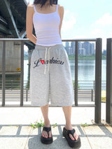 Y2K Ease Lettering Bermuda Pants (Gray)