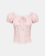 Soel Shirring Line Puff Blouse