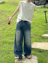 Double Cut denim pants