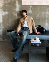 ミーレ YKK スエード バイカー ジャケット
