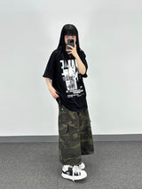 camo cotton skirt pants