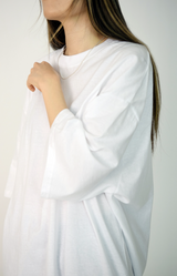 (UNISEX)ivory boxy T