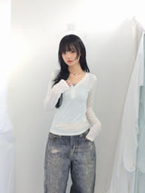 V cut light button t