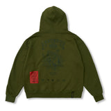 Praying Oversized Hoodie Black / Khaki