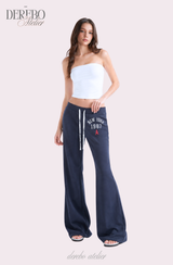 New York low-rise semi-boot casual pants