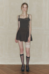 HEART RIBBON DRESS brown