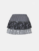 Galaxy Combo Frill Mini Skirt
