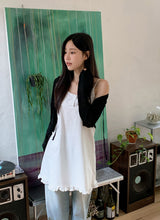 #Wave Ribbon Bolero Knit Cardigan (4color)