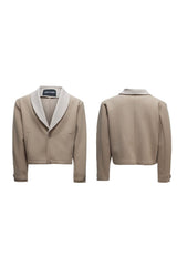 Houndstooth V-Neck Jacket
