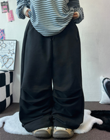 ツーピンタックパラシュートワイドパンツ 🤍🩶🖤4COLOR