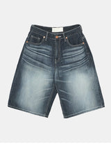 Grayish Washing Skater Half Pants