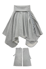 (SET) WARMER SKIRT & MILD LEG WARMER _GREY