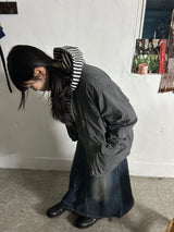 (3colors) cuty prison knit hoodie