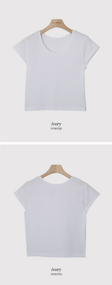 スリムクロップ半袖Tシャツ (4color)