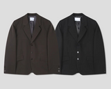 Semi over 3button blazer(2color)