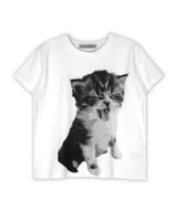 キトゥンハーフトーンTシャツ_ホワイト