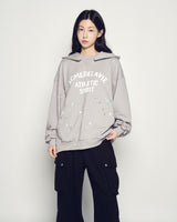 25FW PAINT EFFECT HOODIE LIGHT GRAY