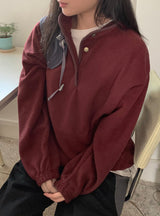 [unisex] バルデト起毛カラーフリーススウェットシャツ