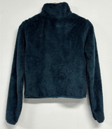 SHEEP FUR FLEECE CROPPED HALF POLO NECK ZIP UP 🧸🩶🤍🖤🩵4COLOR