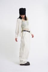 Max Wide Curved Twill Pants