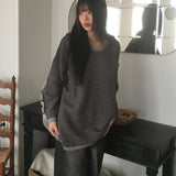 Enpa Stripe Oversized-Fit Hooded Knitwear