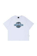 ホワイトビンテージオーバーフィット半袖Tシャツ